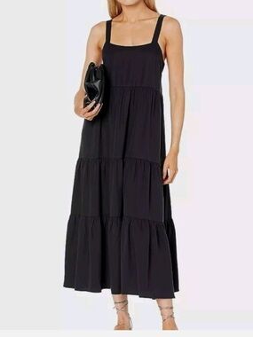 Sleeveless Black Tiered Maxi Dress — Classic Summer Staple